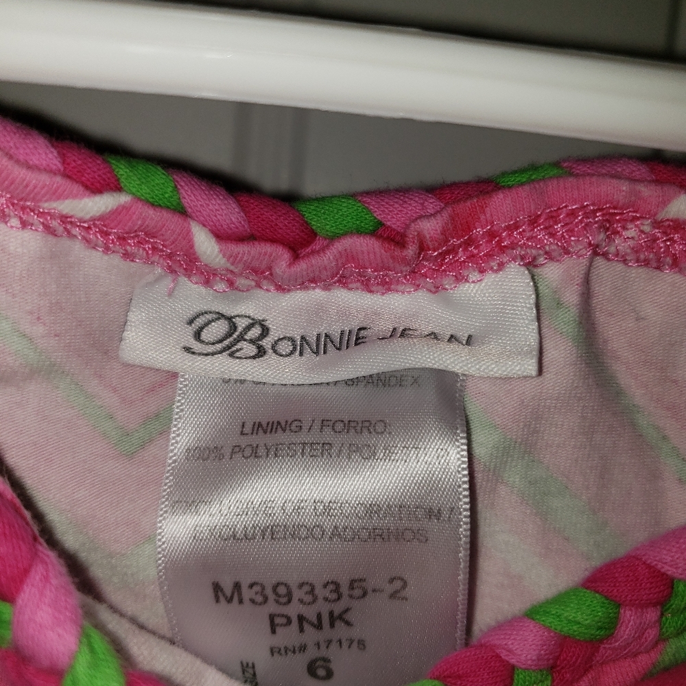 Bonnie Jean Pink and green dress size 6 - Picture 3 of 4